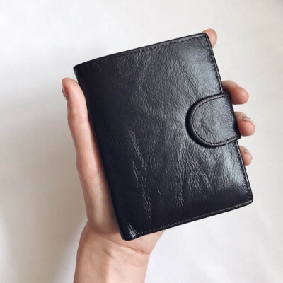 DALFR Genuine Leather Wallets for Men Card Holder Male Short Wallet Cowhide Hasip Style Fashion Money Coin Purse for Men