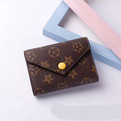 

Lady short wallet women simple multi-card bit leather bag cowhide wallet multi-function zipper wallet card package