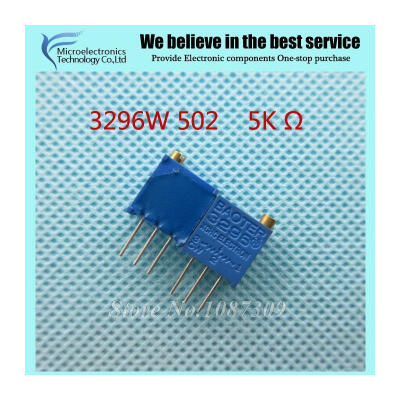 

50Pcslot 3296W-1-502LF 3296W 502 5k ohm Top regulation Multiturn Trimmer Potentiometer High Precision Variable Resistor