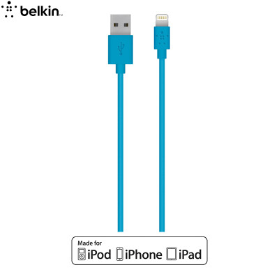 

Belkin Apple MFI сертифицированный кабель для передачи данных / зарядная линия Lightning Interface Blue 1.2m для iPhone 7/7 Plus / 6s / 6s Plus / SE