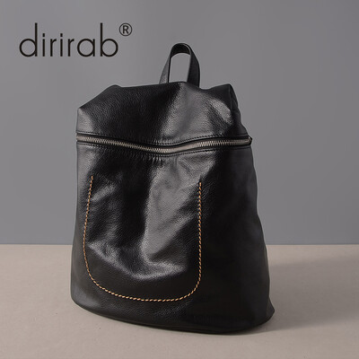 

Dirirab Genuine Leather Shoulder Bag Women's Bag Simple Original Cushion Leather Leisure Retro Small Backpack handbags