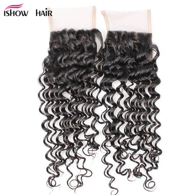 

Малайзийская глубокая волна Virgin Hair 100% Кружевное закрытие 4 * 4 человеческих волос Дешевое бесплатное / среднее / три части 1шт. Кружевное закрытие Естественный цвет