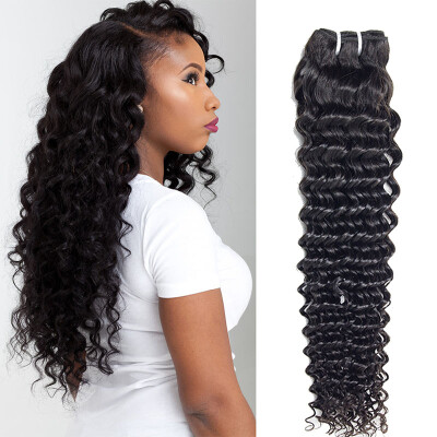 

4 Bundles Malaysian Deep Wave Human Hair Weave Malaysian Virgin Hair Deep Curly Hair Bundles 7A Malaysian Hair Weave Bundles