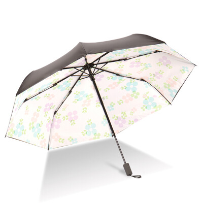 

Flower double umbrella folding sun umbrella anti-UV umbrella four leaves floret white