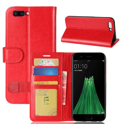 

GANGXUN Oppo R11 Case High Quality PU Leather Flip Kickstand Wallet Cover for Oppo R11