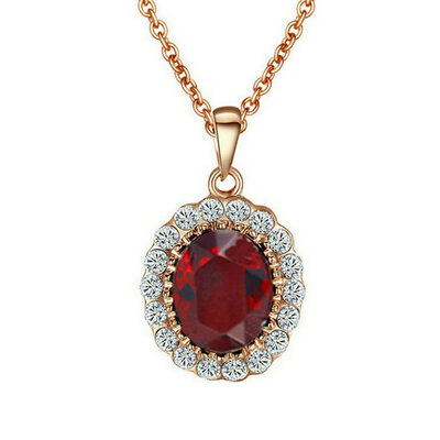 

Yoursfs® 18K Rose Gold Plated Simulated Sapphire Angel Eye Necklace Use Austrian Crystal Fashion Jewelry