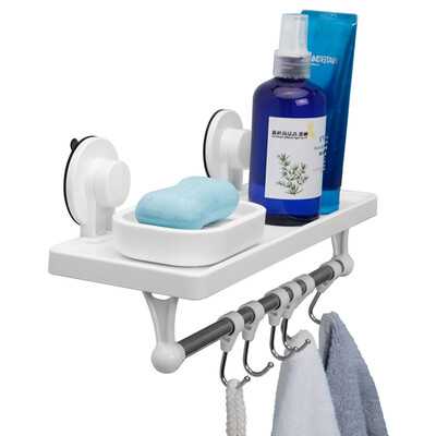 

Jingdong supermarket Jia Bai-free six-hook hook strong suction wall racks bathroom bathroom kitchen racks towel racks