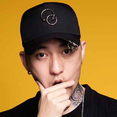 

Han shop hanshop baseball cap personality hoop hat men&women Korean version of the tide hip hop visor cap HSM31 black one