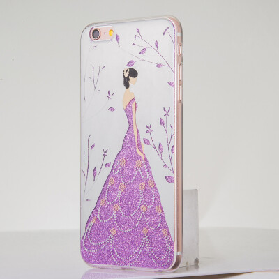 

New iphone7 iphone6s phone shell wedding dress girl lanyard protective cover