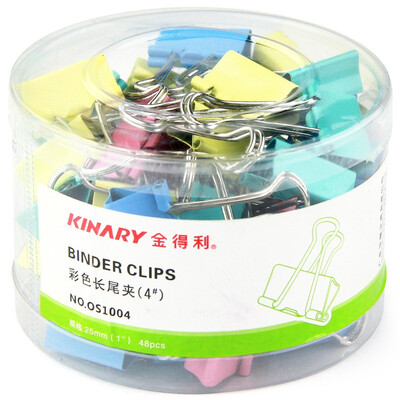 

Kelly (KINARY) OS1002 color long tail clip Yan Tie folder 2 # 40mm color 24 / tube