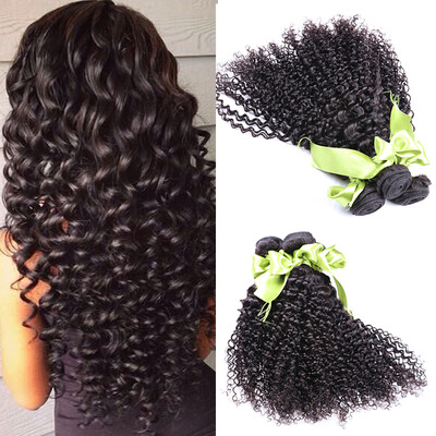 

Brazilian Virgin Hair Kinky Curly Virgin Hair Grade 7A Unprocessed Brazilian Human Hair Curly 3 Weave Bundles Kinky Curly Hair
