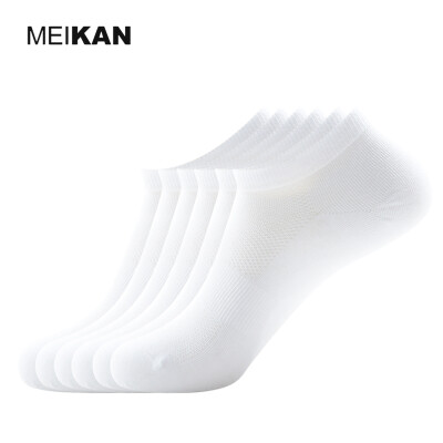 

MEIKAN Mens Breathable Black Boat Socks 6 Pairs/lot