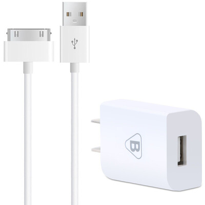 

BIAZE Кабель для передачи данных Apple / зарядное устройство 5V / 1A сотовый телефон / плоское зарядное устройство + 30-контактный кабель для Apple iPhone4 / 4s iPad3 / 2 M1 + K22