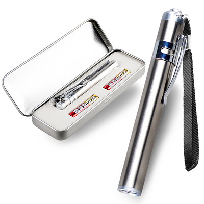 

High quality Iron box set handlight mini 2W LED flashlight with aaa battery for Camping,Gift,Work