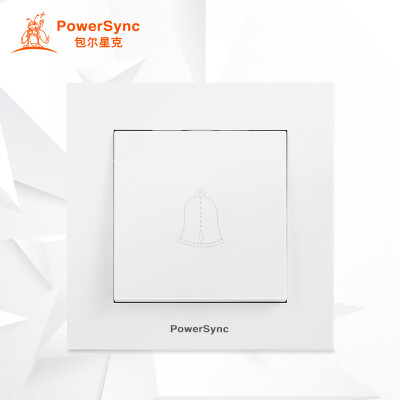 

PowerSync) ASWSCGOCD9 wall switch 86-type panel three-hole five-hole socket single control dual doorbell switch simple white