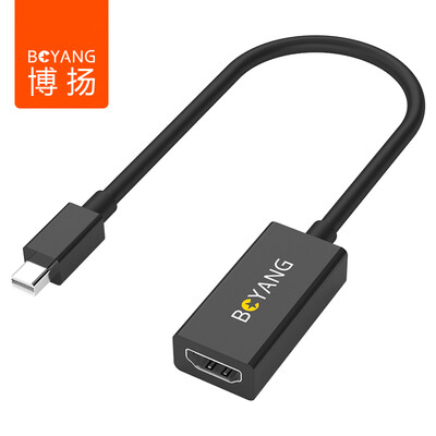 

Bo Yang BOYANG BY-06Z03 MiniDP to HDMI converter Mini Displayport cable Apple MacBook Air lightning interface to take the TV black