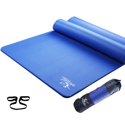 

Gold la la 185cm 80cm 15mm widening thickening fitness mat anti-skid yoga mats blue