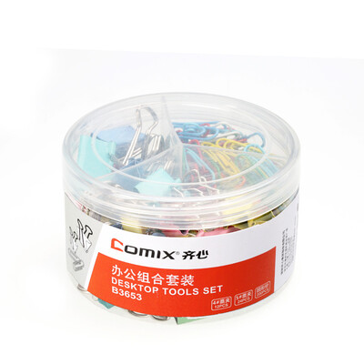 

Coix Comix office combination set 25mm19mm ticket holder long tail clip 29mm paper clip paper clip B3653 random colors