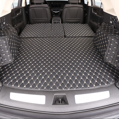 

Huacai Cadillac XT5 trunk mat 16 XT5 car full surrounded by leather tail box mat modified Cadillac XT5 special accessories sports black 6 sets without track