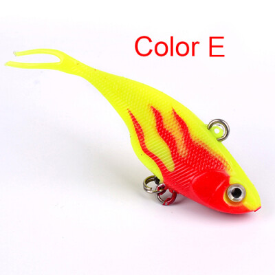 

1PC Soft Fishing Lures 6.8cm-2.68 "/9.36g-0.33oz Мягкая свинцовая приманка 8 # High Carbon Hook 6 цветов Силиконовые воблеры