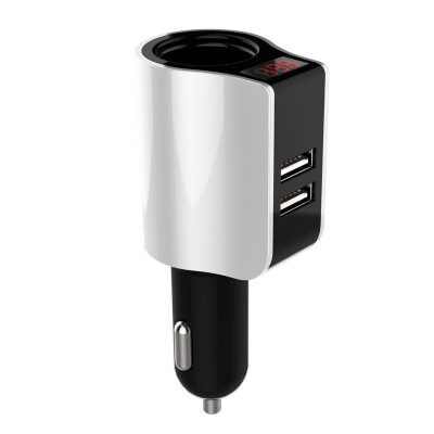 

TIEMOTU CZ01 car charger dual USB car charger a drag two cigarette lighter charging head with voltage detection display fast charge