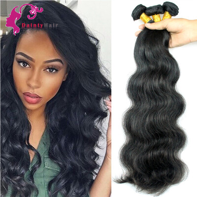 

Uainty 8A Indian Virgin Hair Body Wave 100 Unprocessed Human Hair Weave Bundles No Tangle 3 Bundles Natural Black Color