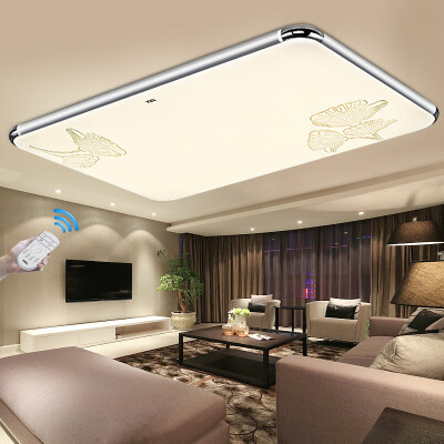 

TCL LED Ceiling Light Cool 72W Promise Diversion Modern Simple Living Room Lamp Restaurant Light Bedroom Light Office Lighting Fixture Rectangular Light 93 * 65 * 10.5cm