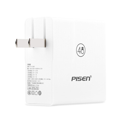 

PISEN (PISEN) 4 USB 4A зарядного устройство телефона / планшет / мобильное зарядное устройство / зарядка глава 4 (за исключение кабеля) Pingguobai