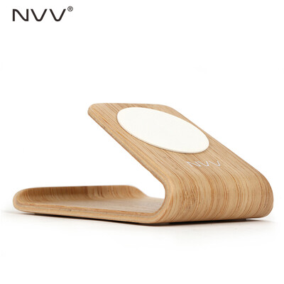 

NVV (S1) bamboo mobile phone stent micro-suction and leaning dual-use desktop lazy stent Apple Huawei millet general