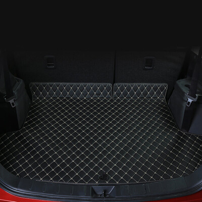 

Huashi Honda CRV trunk mat 17 new crv full surrounded by car leather trunk mat crv special tail box mat crv modified interior accessories 2 piece set business black