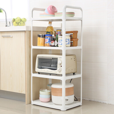 

Also ya kitchen rack floor plastic microwave oven living room bathroom storage rack with handle four layers