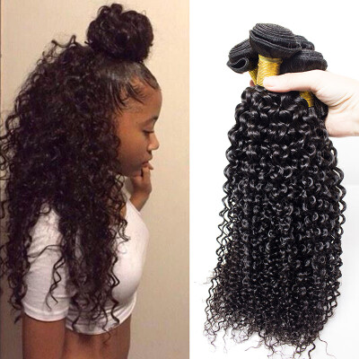 

Brazilian Kinky Curly Virgin Hair 3 Bundles 8A Unprocessed Virgin Brazilian Hair Weave Bundles Curly Weave Human Hair Extension