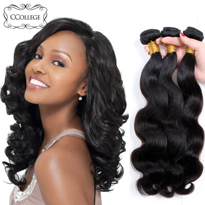 

CCollege Hair Brazilian Virgin Hair Body Wave Brazilian Human Hair Weave Bundles Unprocessed Natural Color Hair 10"-28" Wholesale