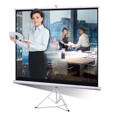 

Deli) 50490 84 inch with bracket 4: 3 projection screen / projector curtain / projection screen / projector curtain white