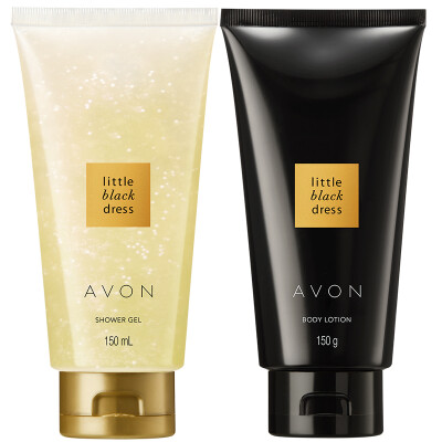 

Avon Little Black Skirt Designer Set 150ml bath 150ml body lotion