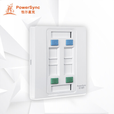 

PowerSync) ACPDCANNP9 single-port telephone voice network cable socket computer information panel 86-type switch socket panel white