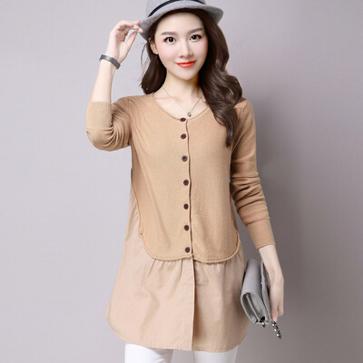 

Silk Road in 2017 autumn new women's long-sleeved round neck long sweater sweater jacket S63F0006A25JM orange uniform