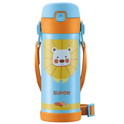 

Su Boer supor Bole children's insulation Cup sports water bottle 304 stainless steel baby cup outdoor water cup vacuum cold cold with a pipette naughty monkey 370mL KC37CD3