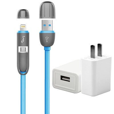 

I-mu mobile phone charger set power adapter charging head 5V 2A 2-in-1 data cable for iphone7 6 6S PLUS Andrews Samsung millet