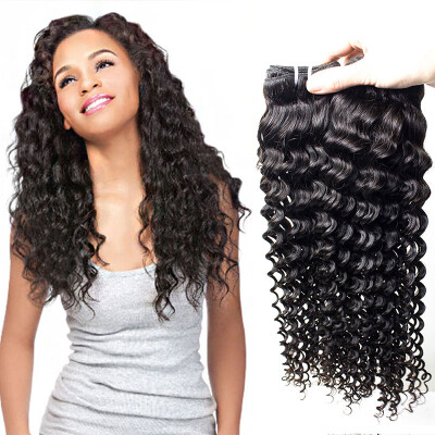 

Indian Deep Wave Virgin Hair 3 Bundle Deals 7A Virgin Indian Deep Curly Hair Extension Cheap Human Hair Virgin Indian Hair Weave