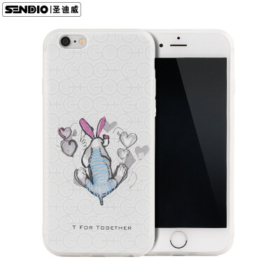 

Sanctuary (Sendio) Apple iPhone6 ​​/ 6s Case Shell Case / 3D Стерео рельеф TPU All-Inclusive Мягкая оболочка Маленькие свежие мужчины и женщины / Маленькие T-серии Bunny White