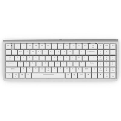 

RK ROYAL KLUDGE sketch Bluetooth wired dual mode 96-key mechanical keyboard short axis mechanical shaft slim high-end office keyboard white green axis