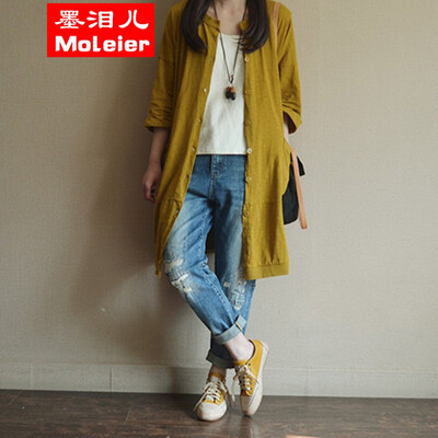 

Fat MM large - size literature&art womens clothing print cardigan easy casual
