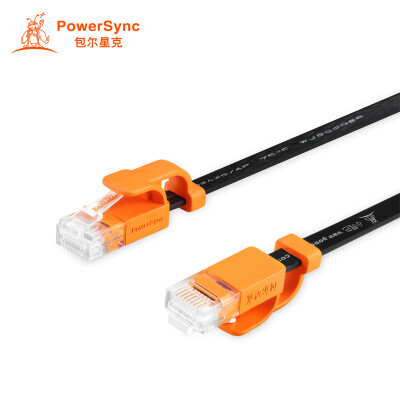 

Bauer звезда г (PowerSync) CLN6GAF0050 Cat6 супер шесть кабельных проводов витой гигабитного стабилизатором поперечной устойчивости плоский черный с оранжевым 5 м