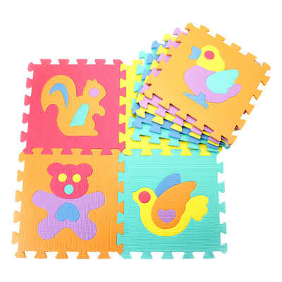 

Mint Meitoku animal puzzle mats PE foam non-slip mats baby bedroom splicing crawling cushions 30 30 10cm 9pcs