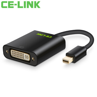 

CE-LINK 1638 Mini DP to DVI Converter 12 Mini DisplayPort to DVI Adapter Apple MacBook Lightning TV Projector White