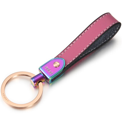 

zobo genuine car key ring 360 degree rotation key ring key pendant ZB-902 pink cowhide car ornaments gift birthday gift