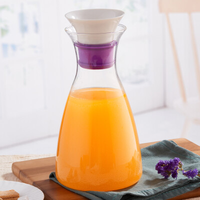 

Jingdong supermarket] green apple heat-resistant glass cold water bottle cold kettle 1100ml GPH01