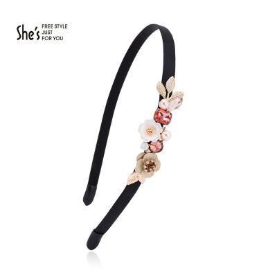 

shes Qian Zi headdress jewelry headband hairpin hairpin head flower hand flower cloth fine hair hoop red