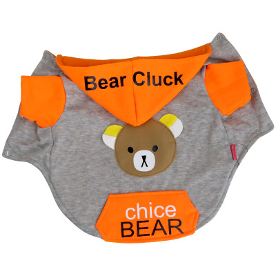 

Day pet pet clothing dog clothes new autumn and winter clothing cute two-color ear bear shirt SC-371 orange 14